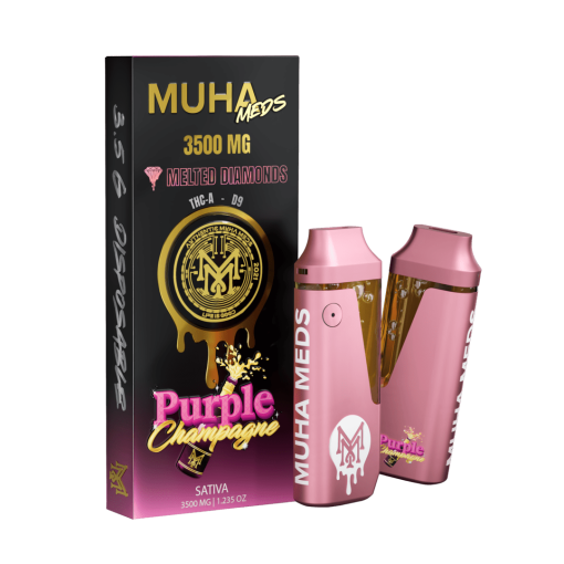 MUHA MEDS PURPLE CHAMPAGNE 3500 MG DISPOSABLE